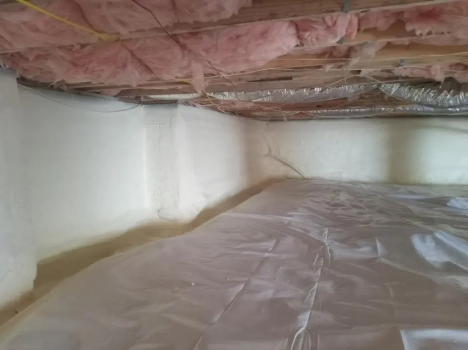 Crawl space encapsulation with closed-cell spray foam for Roof Leak Repair in Citrus